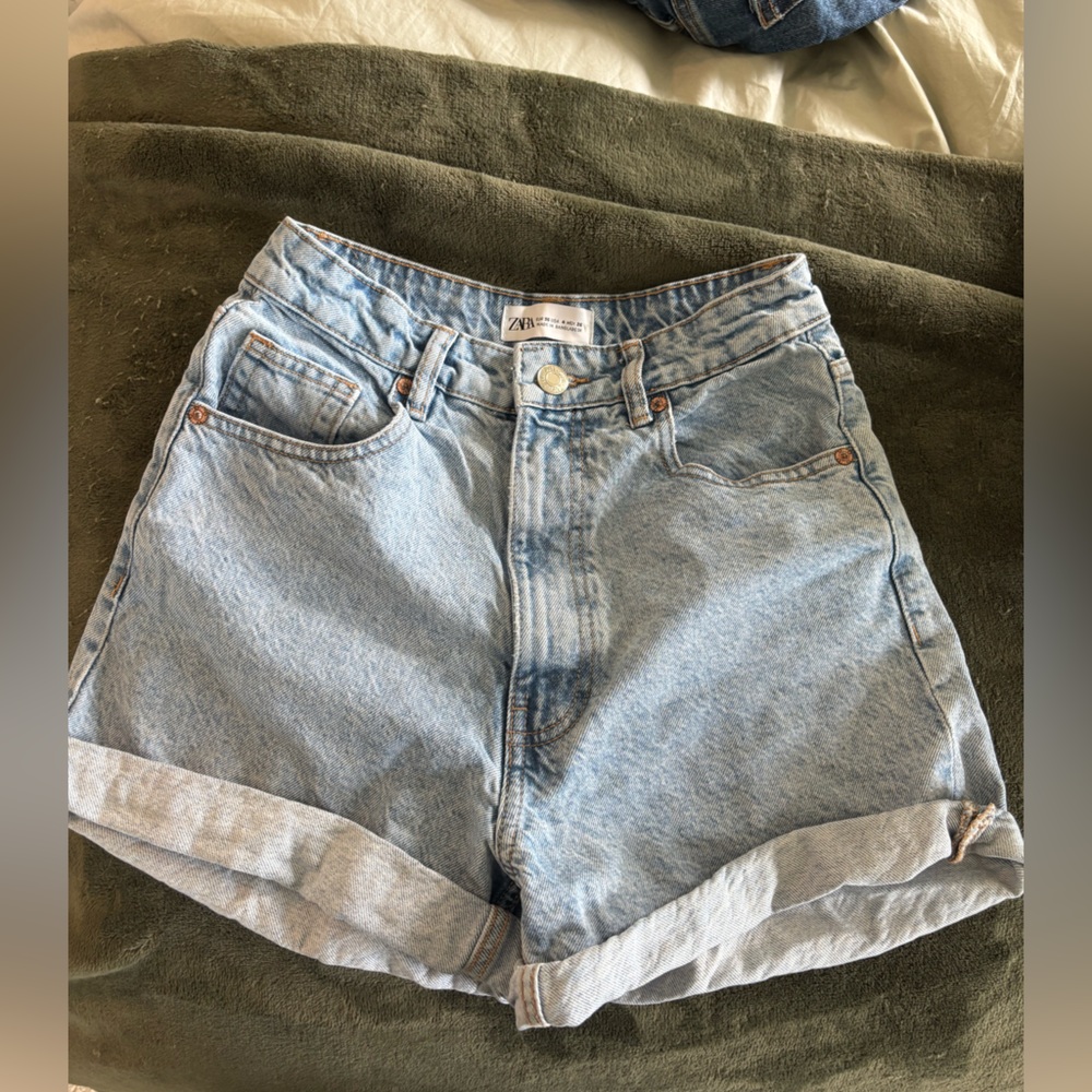 Zara Light Blue Jean Shorts
